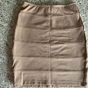 Popular Basics Tan Mini Skirt Size Small